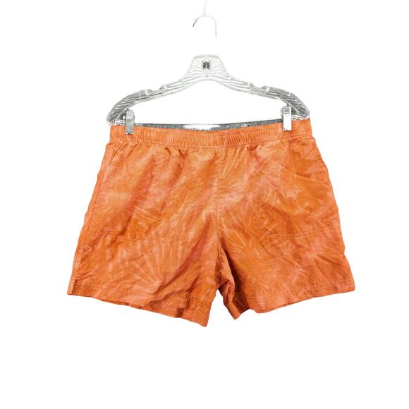 Columbia Sportswear Nylon Swim Trunks Size L 5L Brown & Pink - Picture 1 of 12